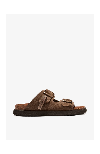 Vibe Sandals Buckle Suede Chocolate