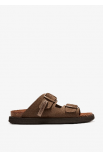 Vibe Sandals Buckle Suede Chocolate