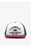 Puff Print Trucker Cap Navy-Red