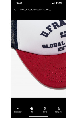 Puff Print Trucker Cap Navy-Red