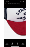 Puff Print Trucker Cap Navy-Red