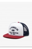 Puff Print Trucker Cap Navy-Red