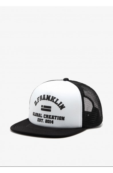Puff Print Trucker Black-White