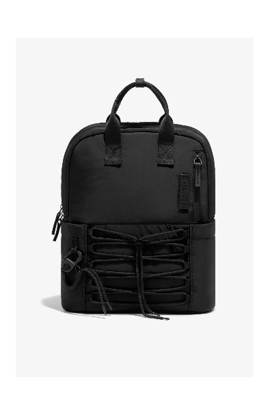 Multi-Pocket Nylon Backpack Black