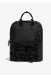 Multi-Pocket Nylon Backpack Black