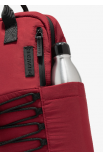 Multi-Pocket Nylon Backpack Red