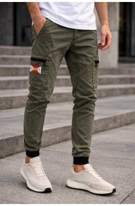 Jogger cargo Lasal RED kaki