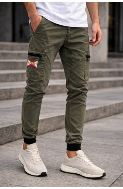 Jogger cargo Lasal RED kaki