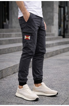 Jogger cargo RED gris oscuro